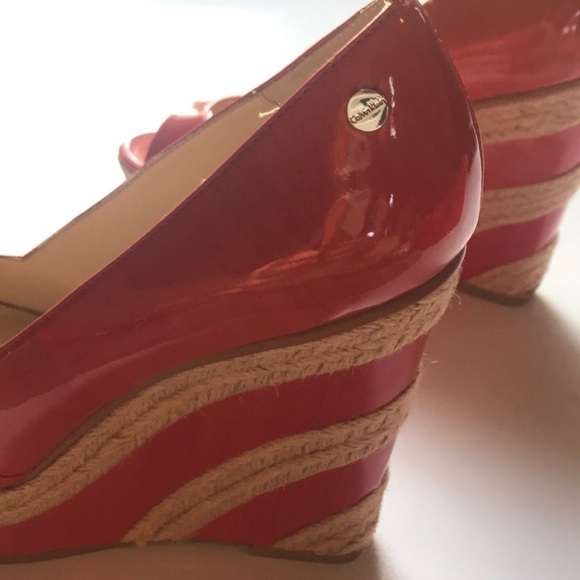 Calvin Klein Platform Peep Toe Heels Size 7 - Picture 3 of 8